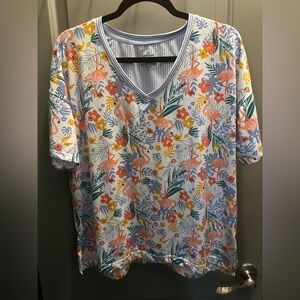 Cuddl Duds Size M Short Sleeve Top EUC
